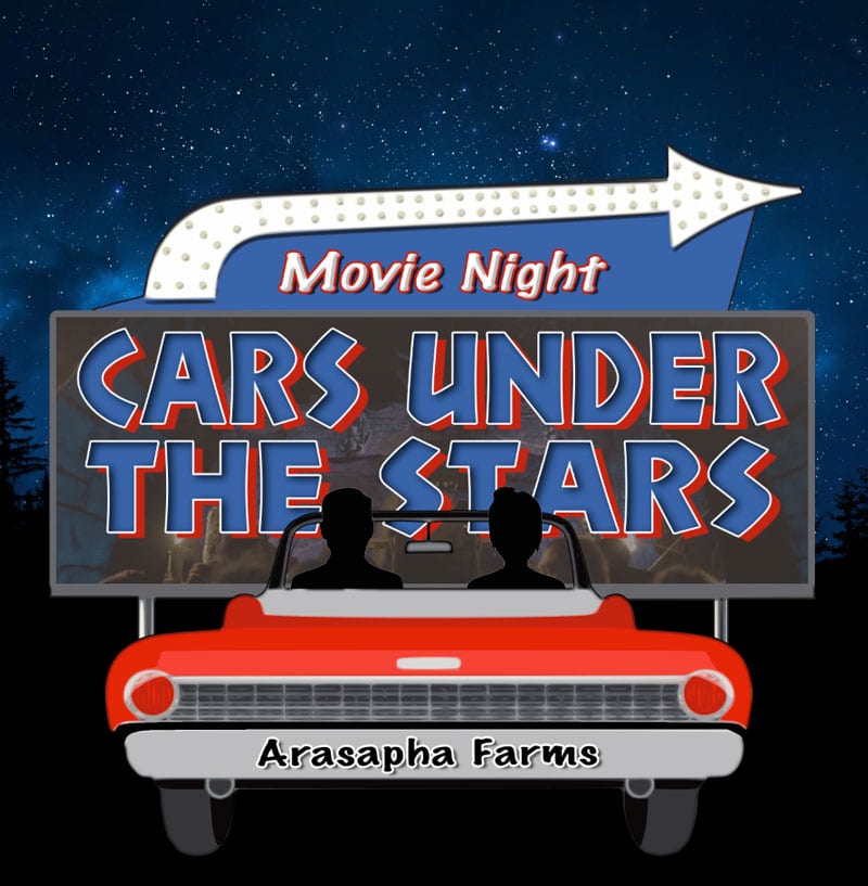 Drive in movie night at Harvest hayride